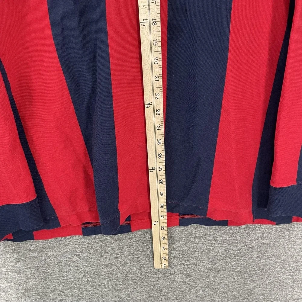 Team USA Rugby Shirt Mens 2XL Blue Red Olympic Polo Ralph Lauren Tie Placket